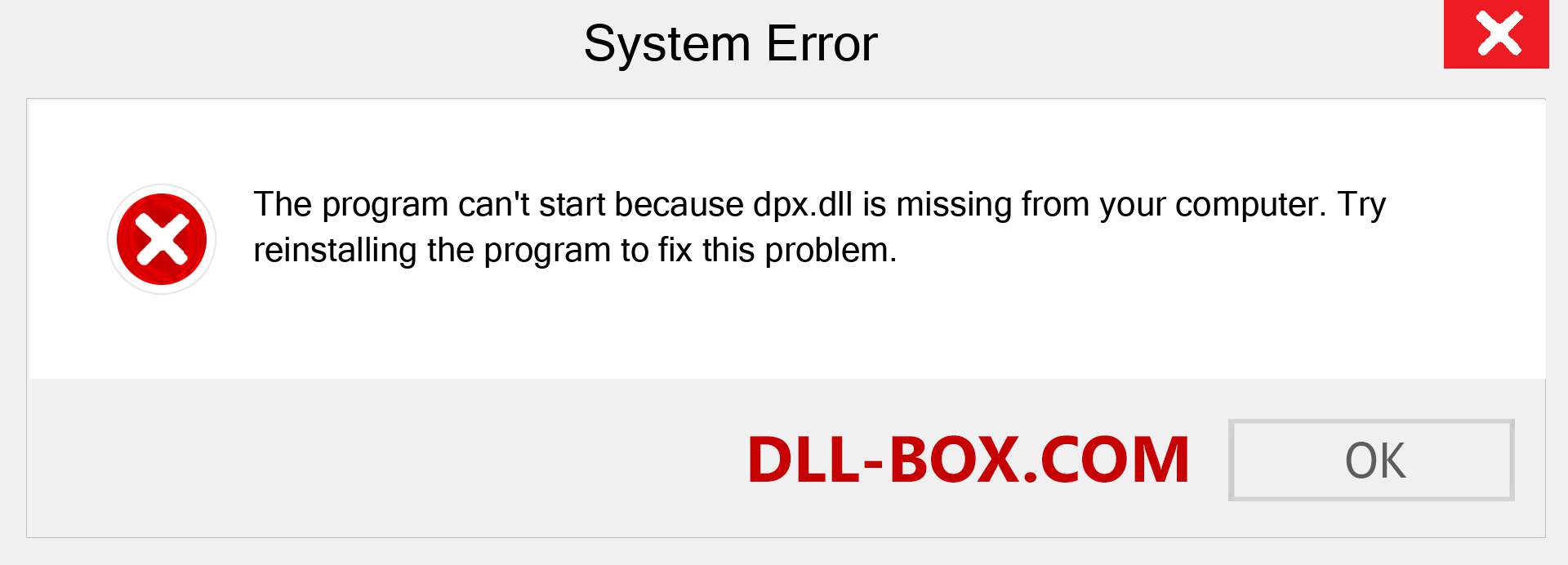  dpx.dll file is missing?. Download for Windows 7, 8, 10 - Fix  dpx dll Missing Error on Windows, photos, images